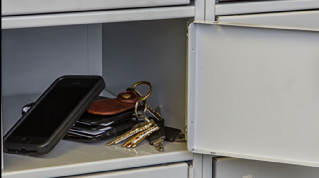 5 Compartment Cell Phone Locker with Resettable Combination Lock