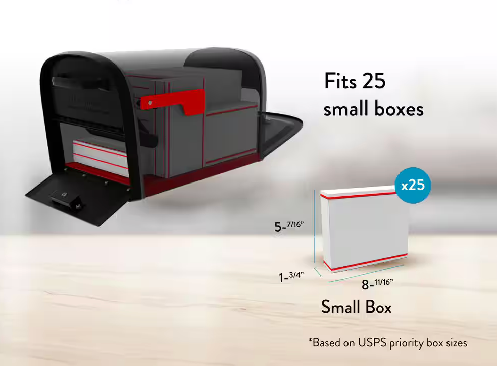 Traditional Locking Mailbox Front and Rear Access