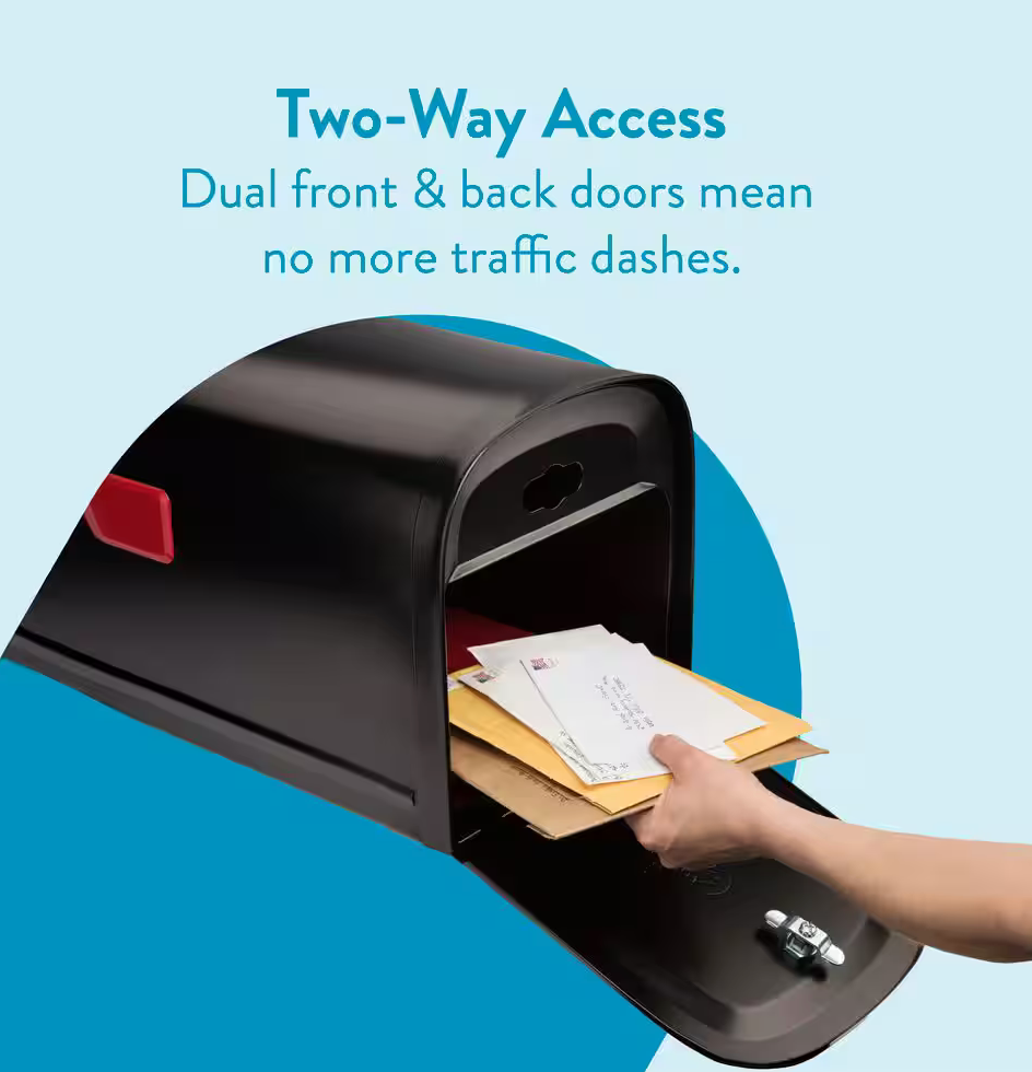 Traditional Locking Mailbox Front and Rear Access