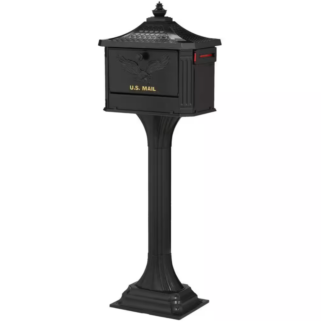 Victorian Locking Mailbox with Surface Mount Post