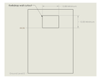 Large Through the Wall Stainless Steel Outdoor Book Drop dimensions RO view