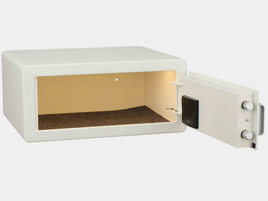 Small Hotel Safe with Keypad open
