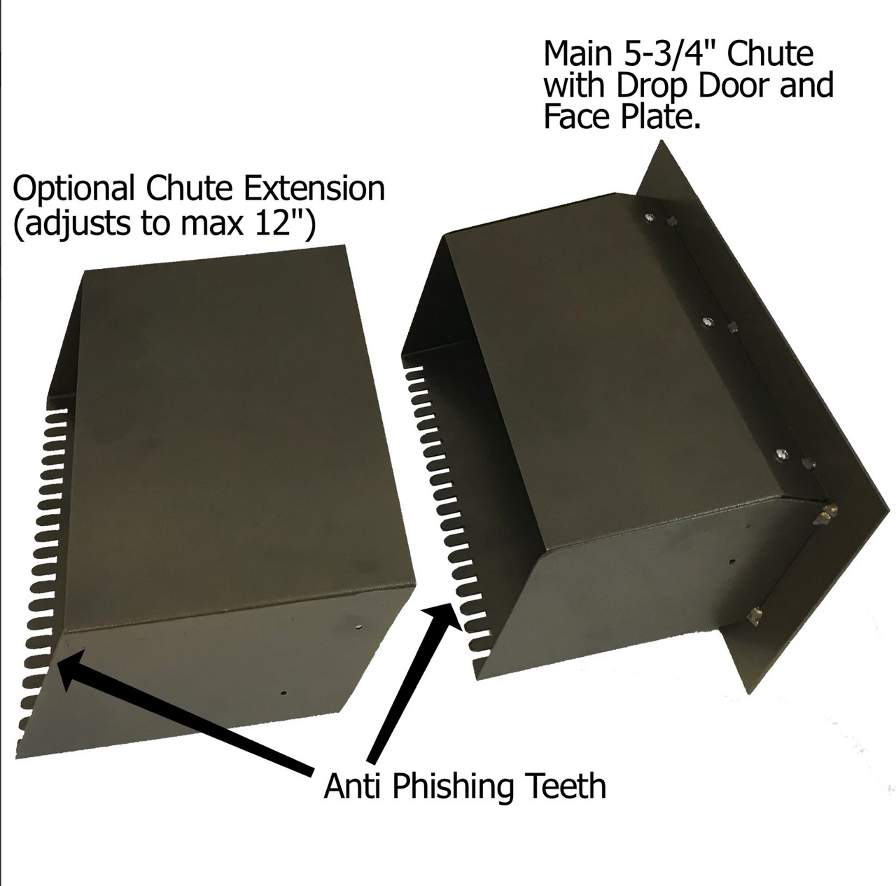 Adjustable Through the Wall Mail Drop Slot