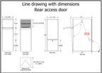 Line Drawing showing rear access