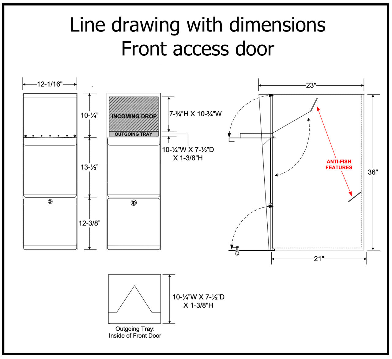 Locking Mailbox w/ Hopper Style Drop Door