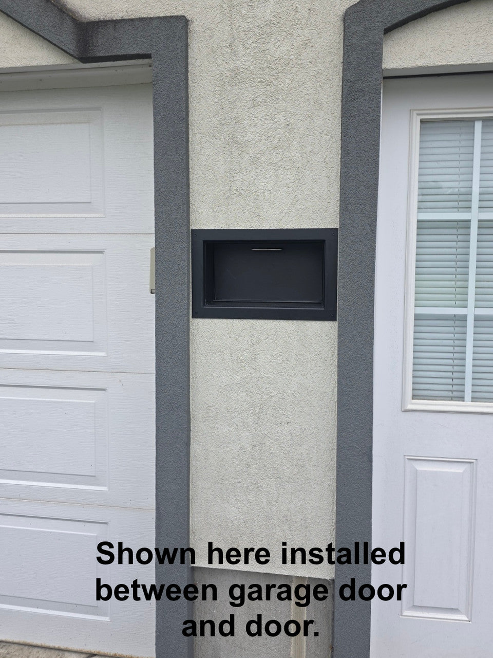 Through Wall Package Drop Installed in Garage