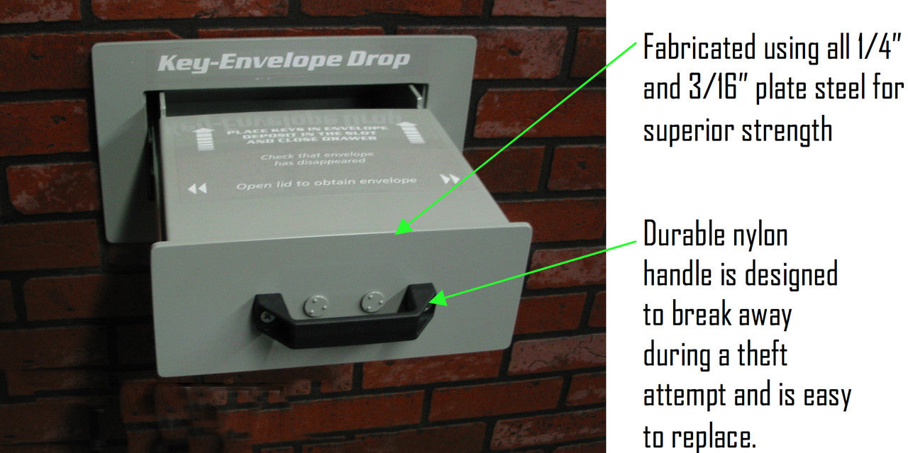 Through the Wall High Security Key / Payment Drop Box  with call outs
