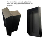 Vertical Mail Slot Through Wall With Rain Guard