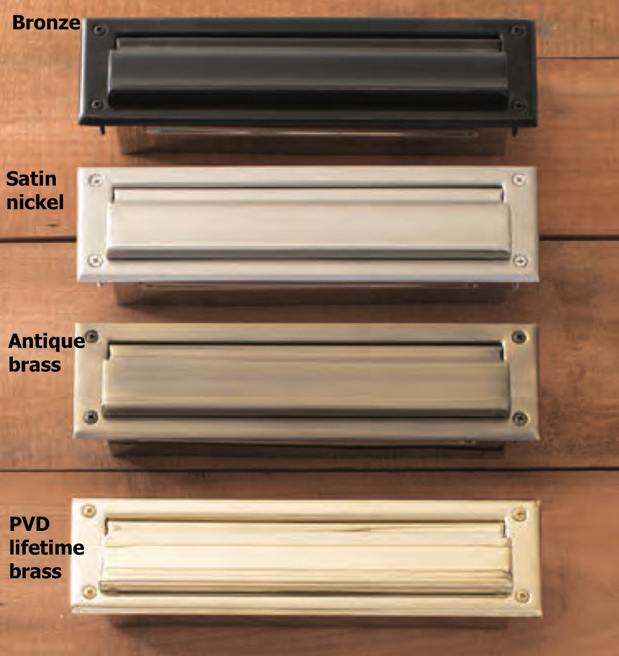 Brass Vertical Door Mail Slot