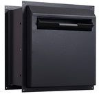 Through the Wall Drop Box black with drop door open
