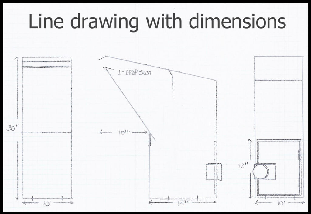 Dimensions Drive Up Payment Dropbox