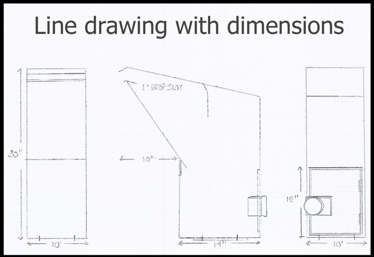Dimensions Drive Up Payment Dropbox