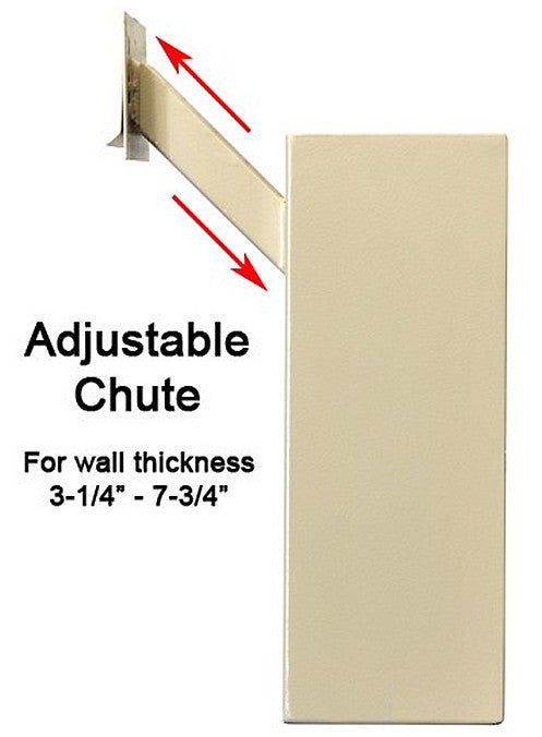 Adjustable Through the Wall Locking Drop Box Adjustable Chute