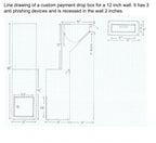 Line drawing for 12" wall. Custom built for payments 10632