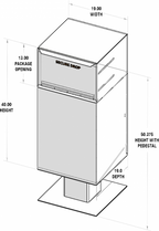 Line drawing Deposit Vault with Pedestal DVCS0030