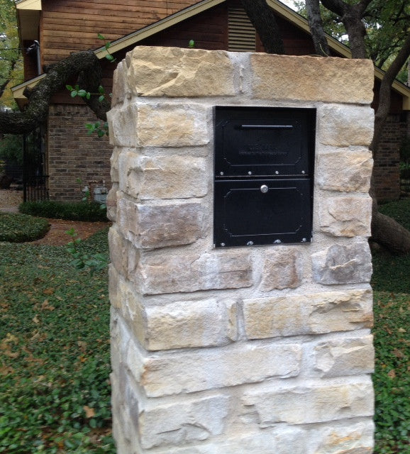 Locking Mailbox in Column
