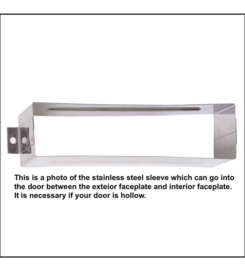 Door Mail Slot with Sleeve Option