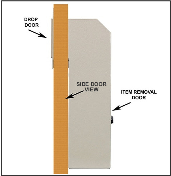 Through The Door Drop Slot with Receptacle