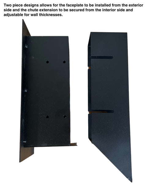 Vertical Through the Wall Mail Drop Slot
