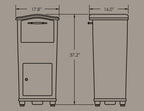 Dimensions Large Parcel Drop Box for Packages and Large Envelopes 