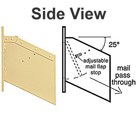 Wall Mail Drop Slot S2255 side view