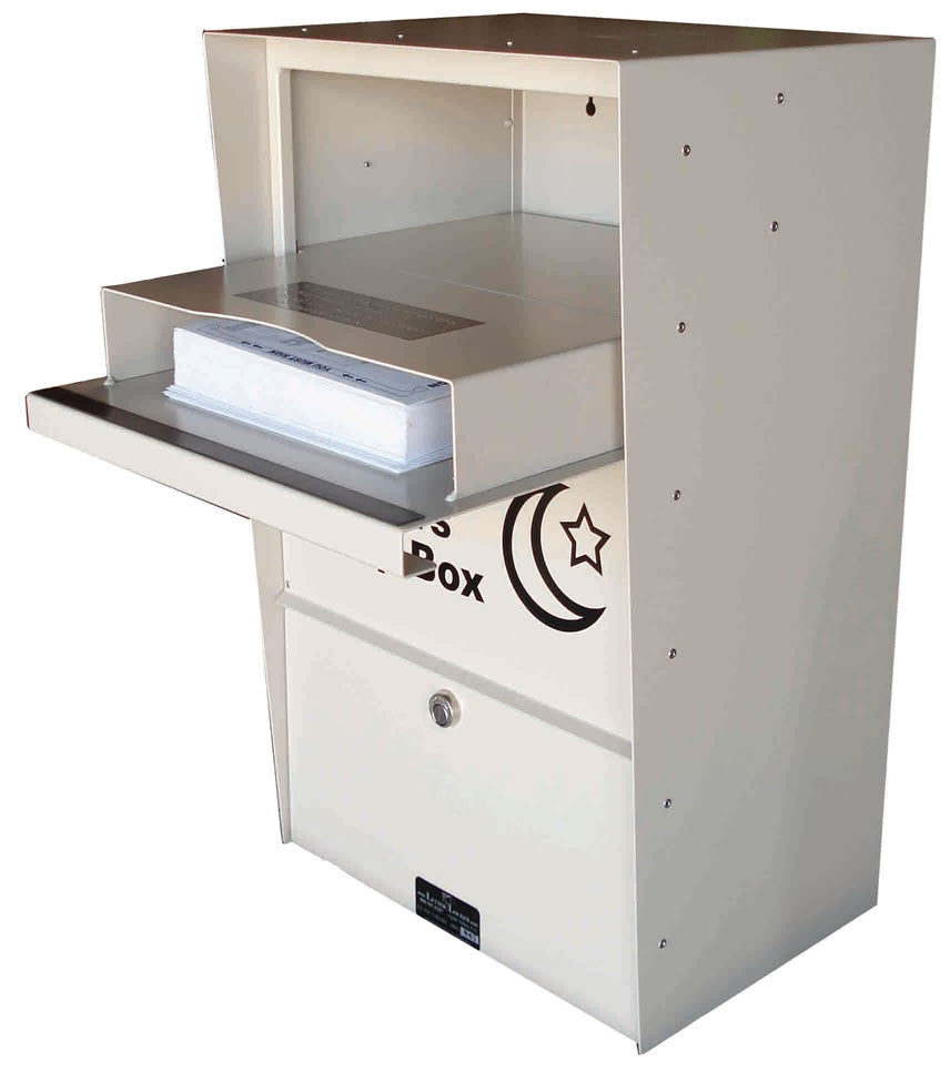 Extra Large Wall Mounted Locking Dropbox  with drop door open