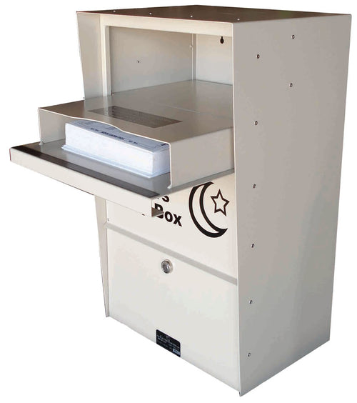 Extra Large Wall Mounted Locking Dropbox  with drop door open