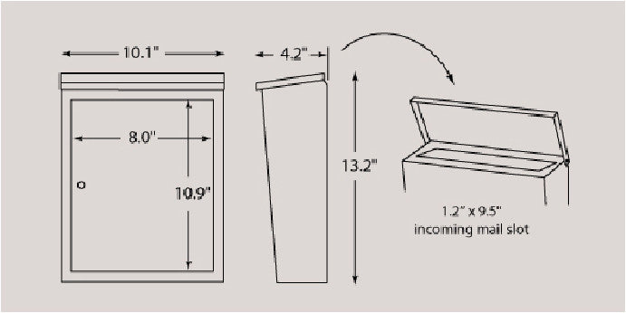 Wall Mounted Lockable Mailbox