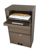 Large Locking Wall Mounted Mailbox w/ Drop Door open 