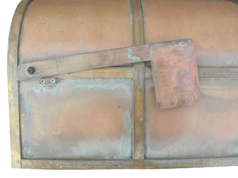 Brass Lockable Mailbox with Post
