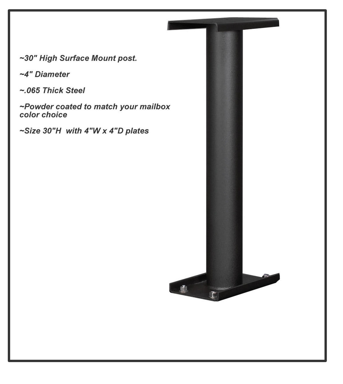 30 inch Surface Mount Post