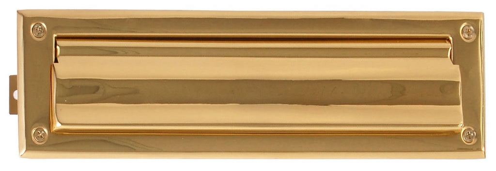 Large Magazine Door Mail Slot Brass Finish