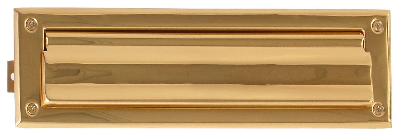 Large Magazine Door Mail Slot Brass Finish