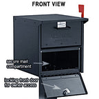 Locking Mailbox For Curbside US Mail Delivery Access Door Open