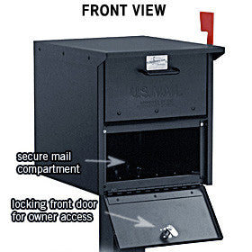 Locking Mailbox For Curbside US Mail Delivery Access Door Open