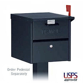 Locking Mailbox For Curbside US Mail Delivery Black