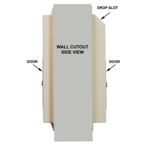 Through the Wall Drop Box with Dual Doors