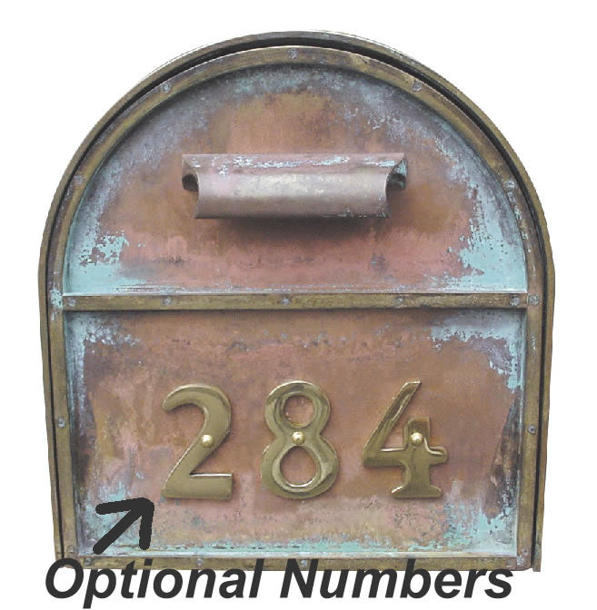 Brass Lockable Mailbox with Post