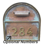 Brass Lockable Mailbox with Post
