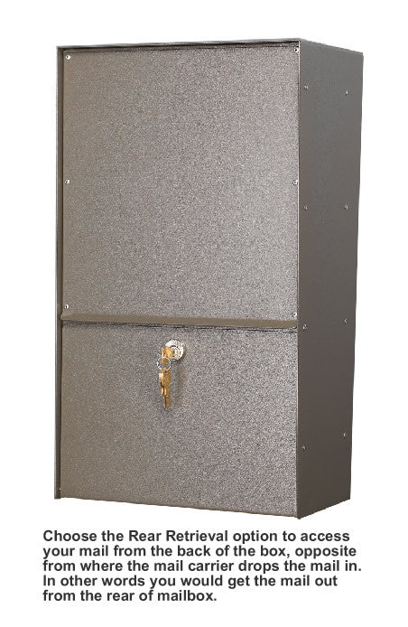 Large Locking Wall Mounted Mailbox Rear Access