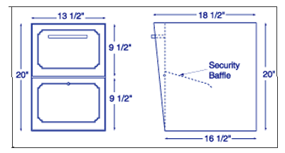 Secure Locking Payment Dropbox Drawing