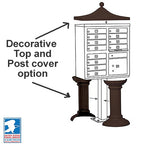 Cluster Mailbox 12 Unit USPS Approved CBU - with Pedestal