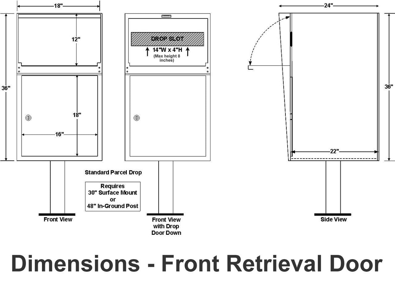 Locking Parcel Drop Box Drawing
