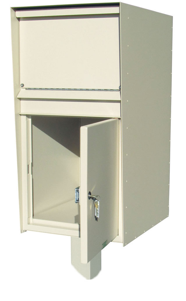 Locking Parcel Drop Box Access Door Open