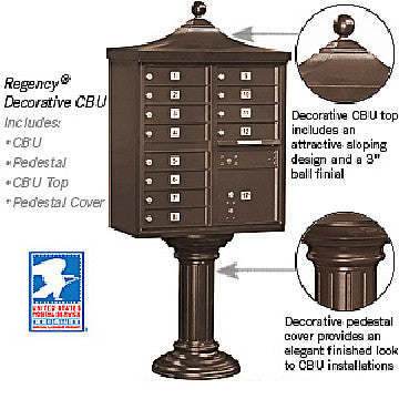 Regency 12 Unit Cluster Locking Mailbox