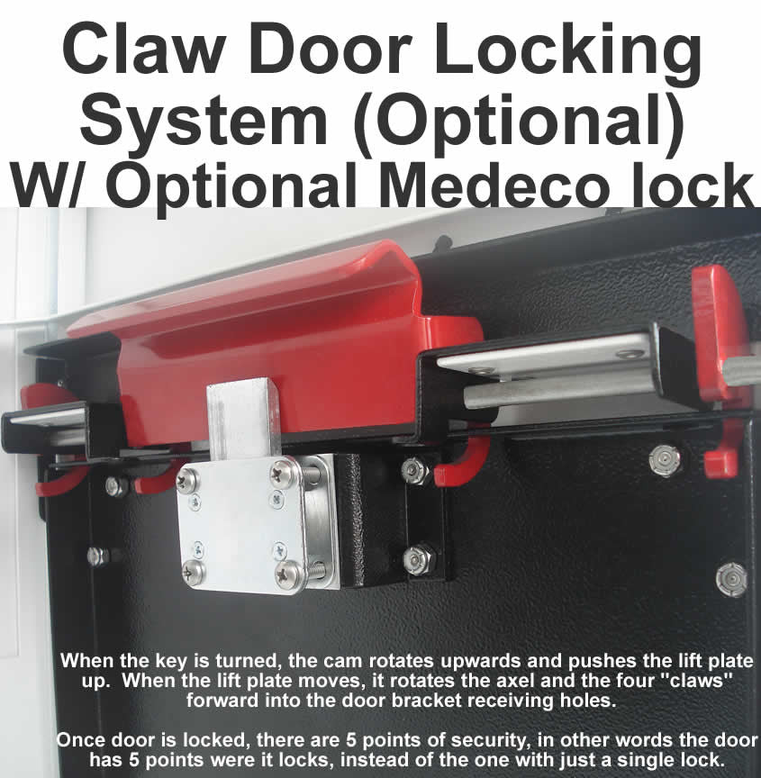 Locking Mailbox with Hopper Door shown with option 4 lock
