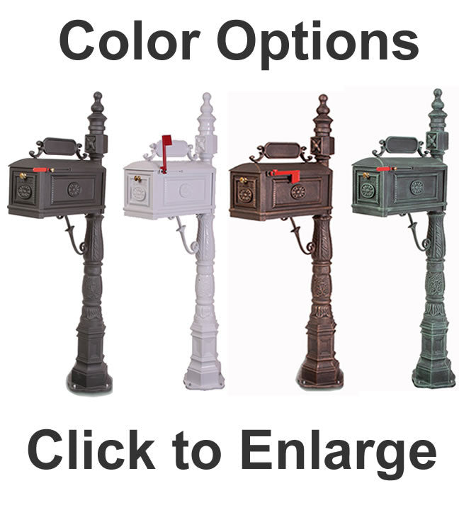 Victorian Locking Mailbox with Post