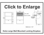 Extra Large Wall Mounted Locking Dropbox  drawing 