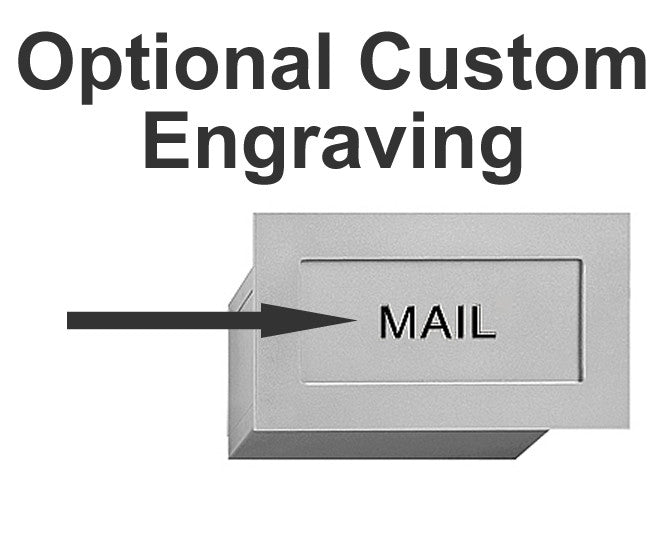 Wall Mail Drop Slot S2255 shown with engraving