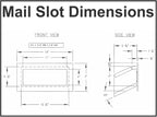 Wall Mail Drop Slot S2255 dimensions